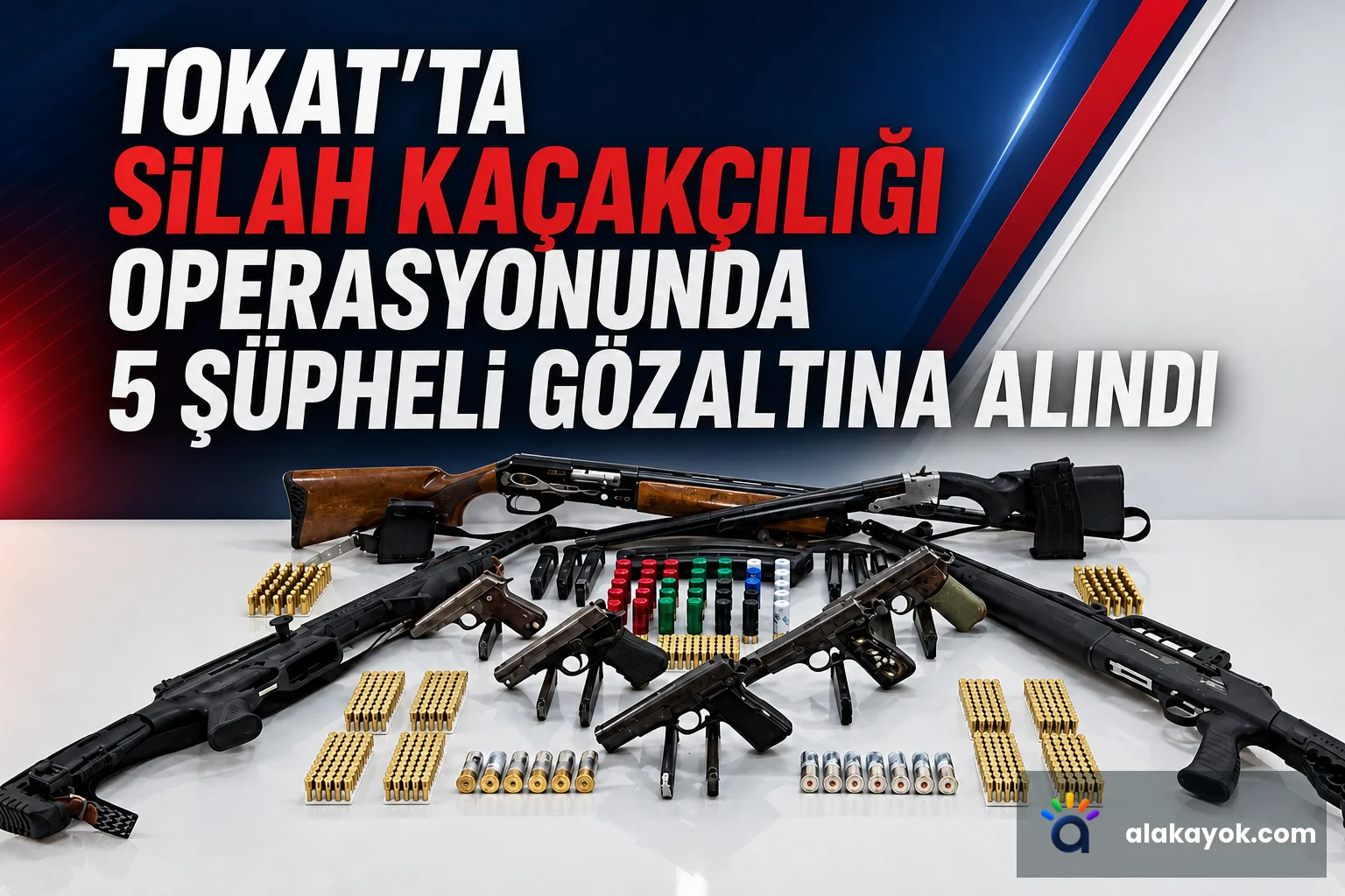 Tokat'ta Silah Kaçakçılığı Operasyonunda 5 Şüpheli Gözaltına Alındı