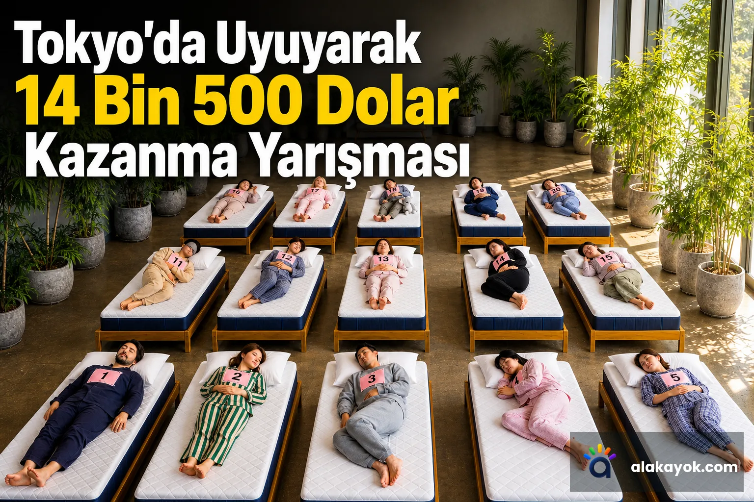 Tokyo'da Uyuyarak 14 Bin 500 Dolar Kazanma Yarışması