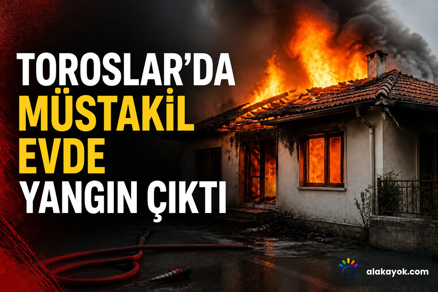 Toroslar'da Müstakil Evde Yangın Çıktı