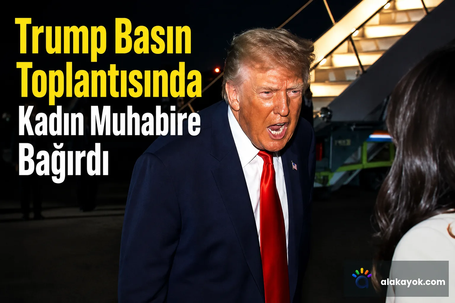 Trump Basın Toplantısında Kadın Muhabire Bağırdı