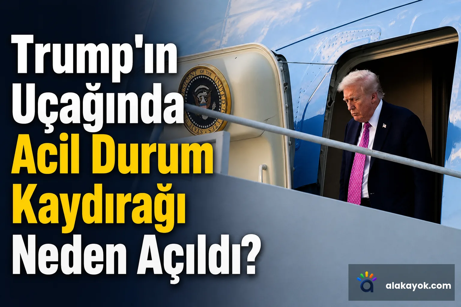 Trump'ın Uçağında Acil Durum Kaydırağı Neden Açıldı?