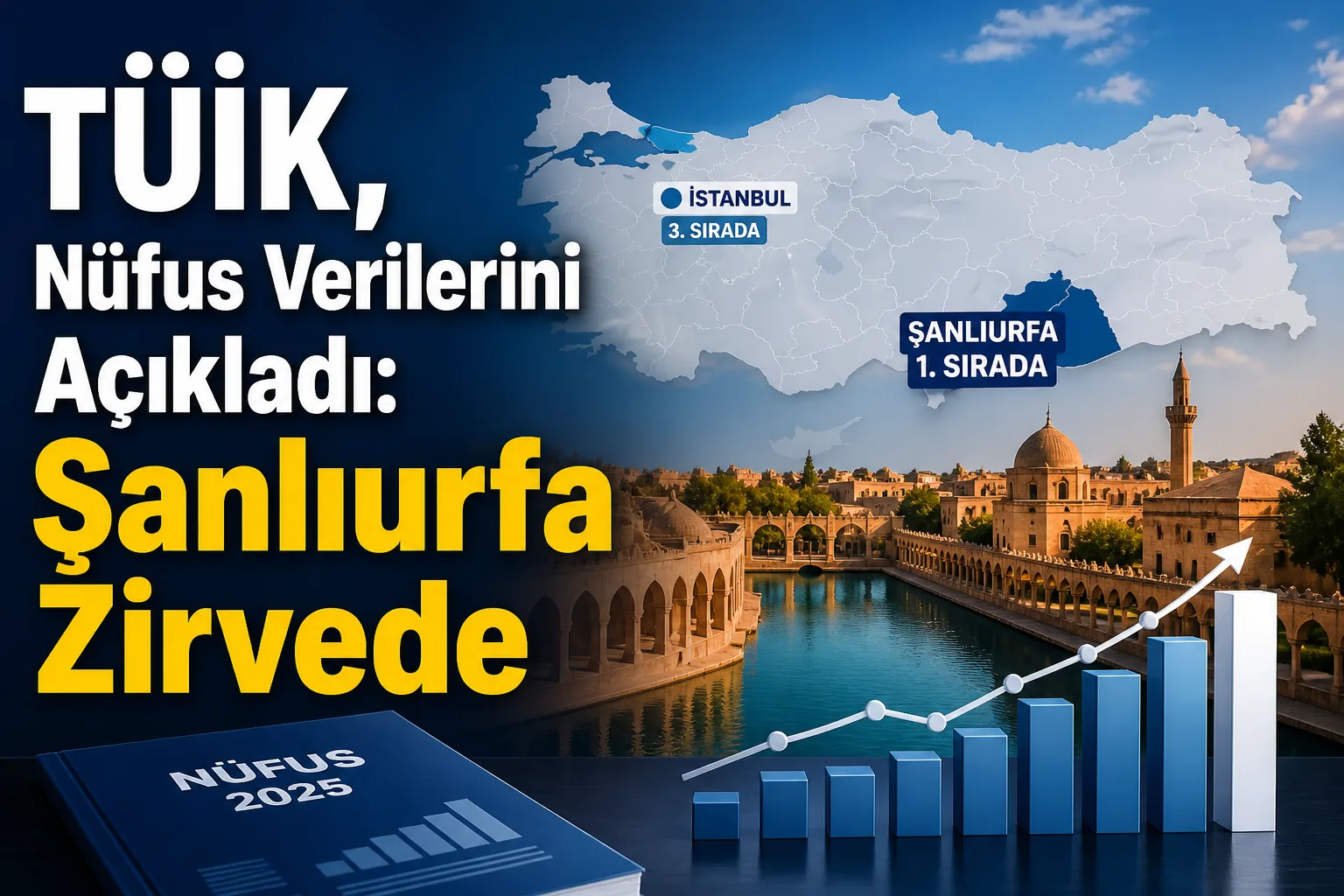 TÜİK, Nüfus Verilerini Açıkladı: Şanlıurfa Zirvede