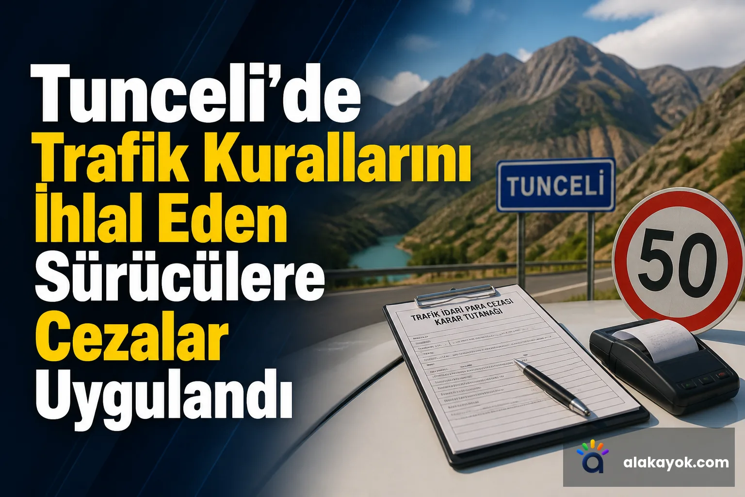 Tunceli'de Trafik Kurallarını İhlal Eden Sürücülere Cezalar Uygulandı
