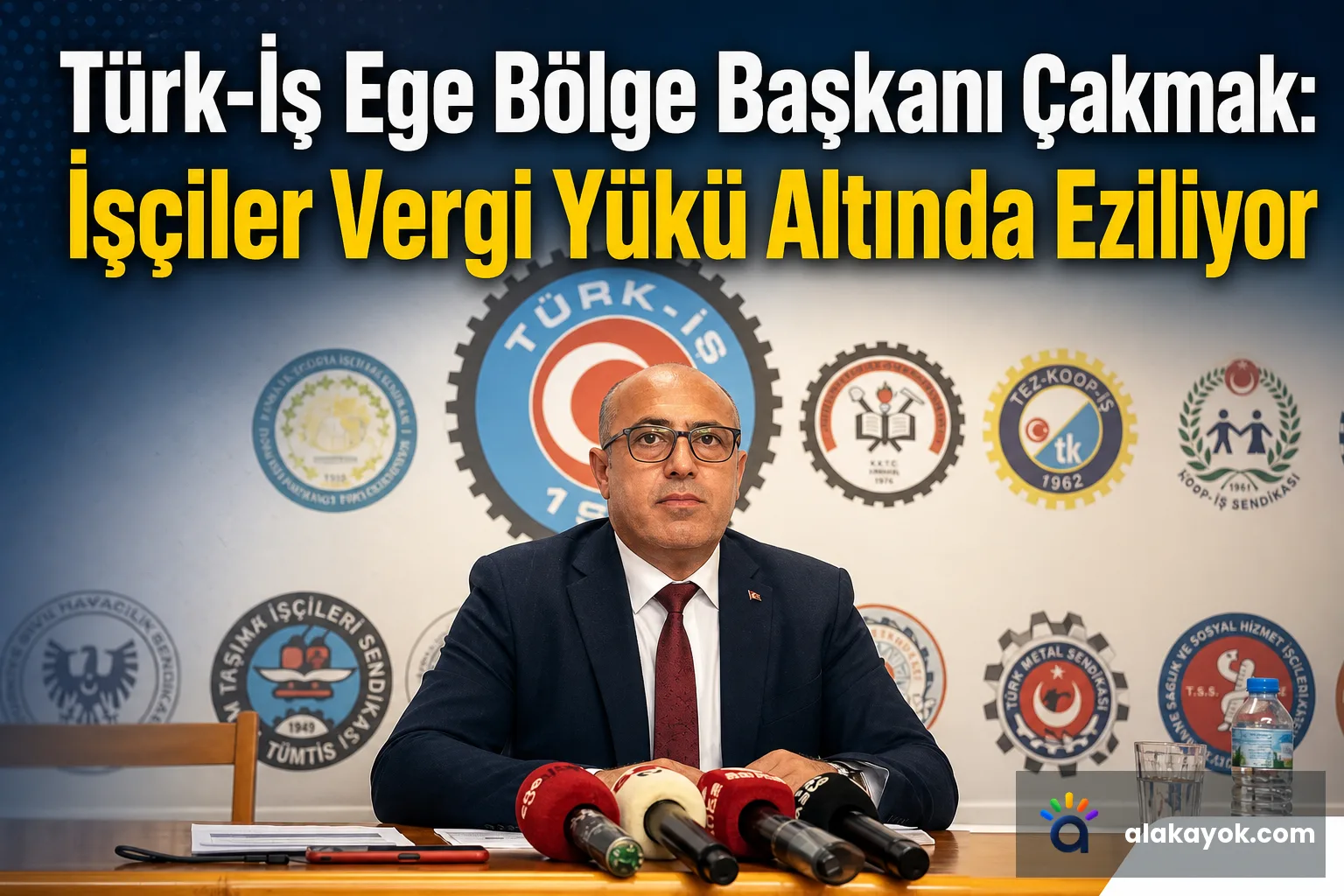 Türk-İş Ege Bölge Başkanı Çakmak: İşçiler Vergi Yükü Altında Eziliyor