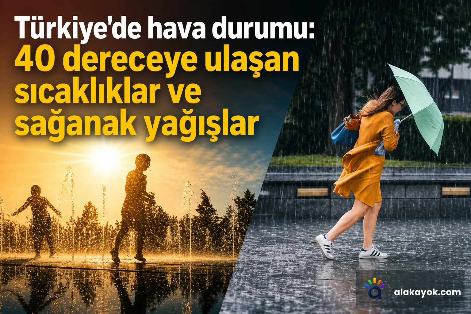 Türkiye'de hava durumu: 40 dereceye ulaşan sıcaklıklar ve sağanak yağışlar