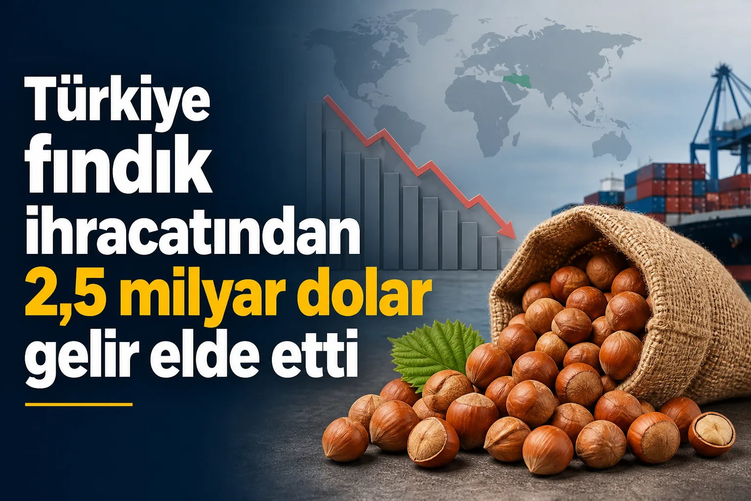 Türkiye fındık ihracatından 2,5 milyar dolar gelir elde etti