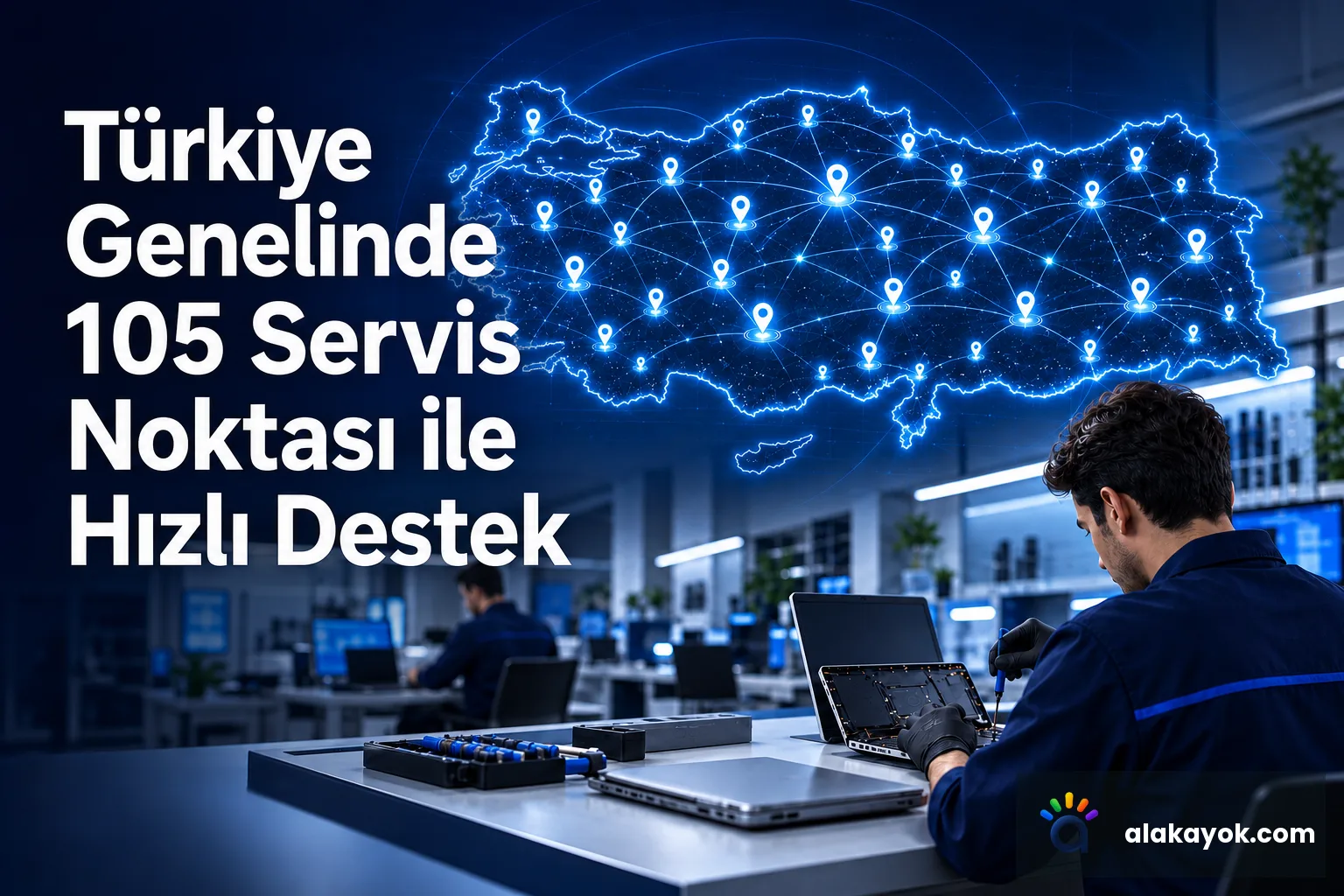 Türkiye Genelinde 105 Servis Noktası ile Hızlı Destek