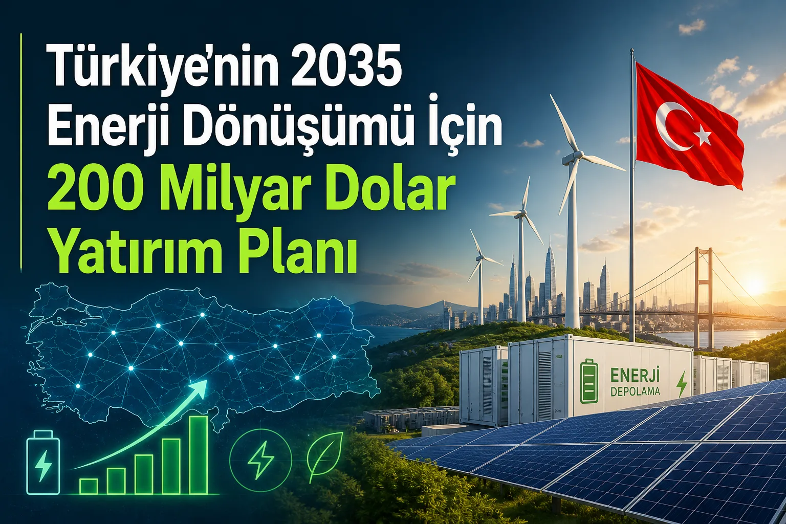 Türkiye'nin 2035 Enerji Dönüşümü İçin 200 Milyar Dolar Yatırım Planı
