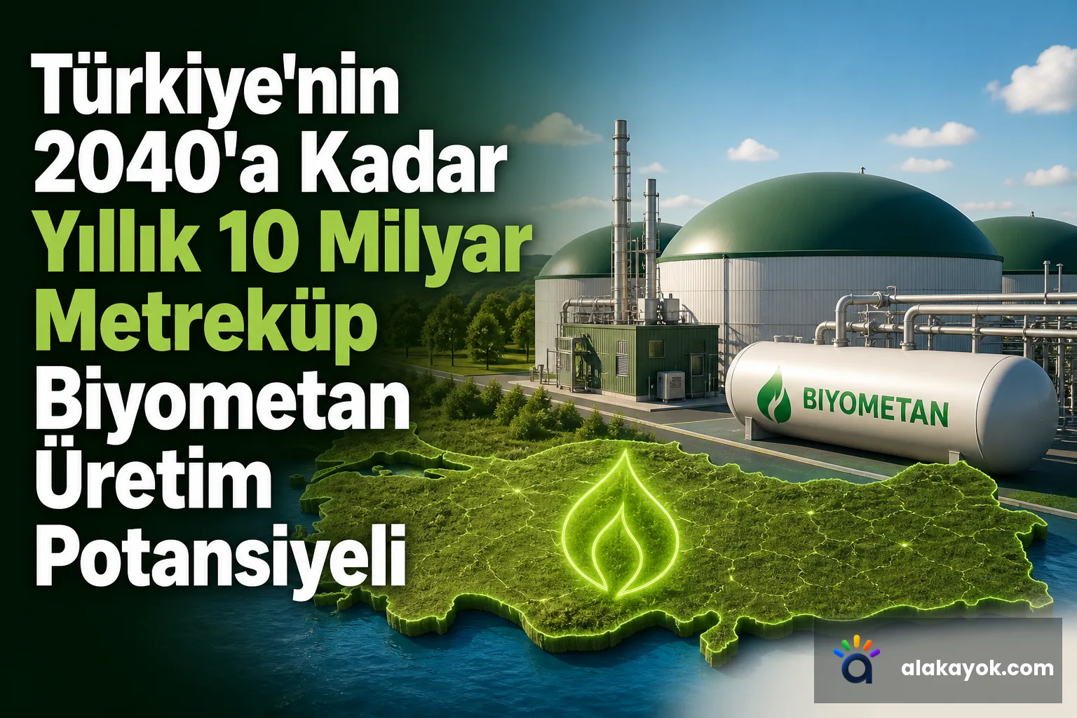 Türkiye'nin 2040'a Kadar Yıllık 10 Milyar Metreküp Biyometan Üretim Potansiyeli