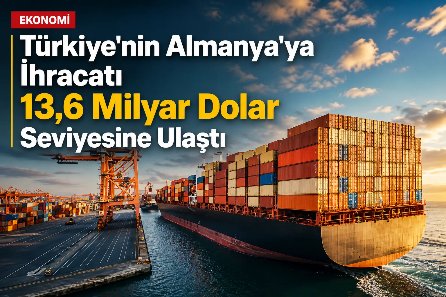 Türkiye'nin Almanya'ya İhracatı 13,6 Milyar Dolar Seviyesine Ulaştı