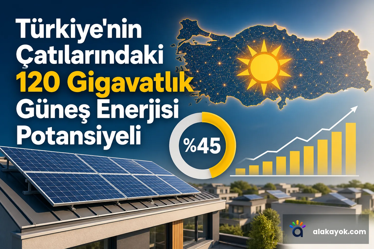 Türkiye'nin Çatılarındaki 120 Gigavatlık Güneş Enerjisi Potansiyeli