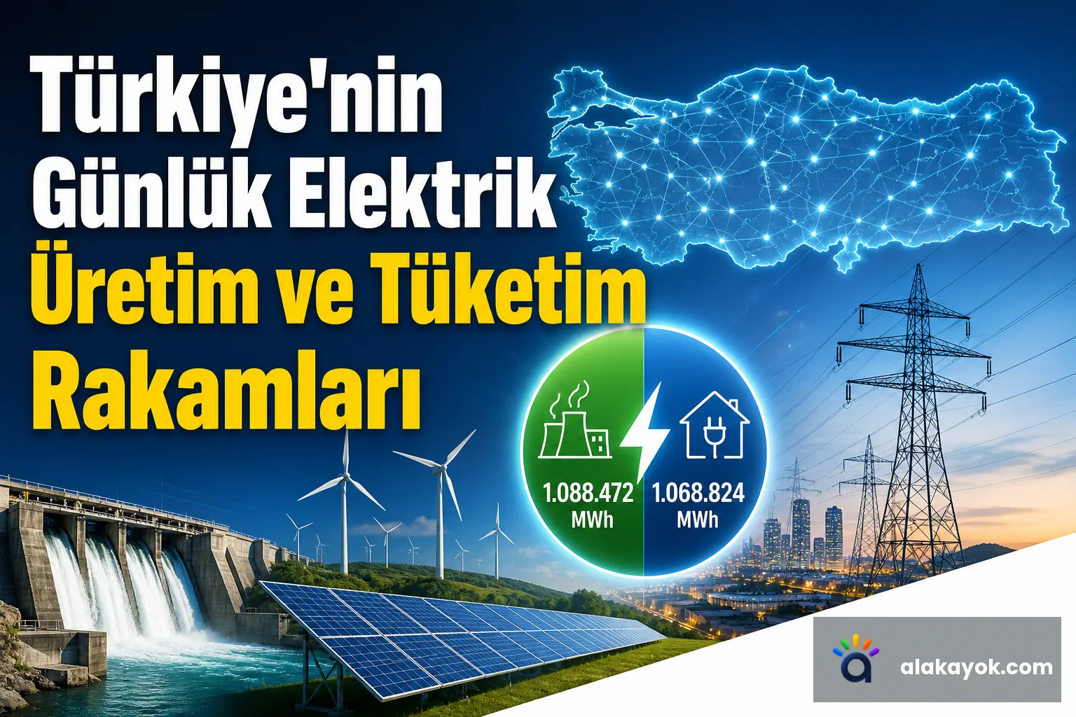 Türkiye'nin Günlük Elektrik Üretim ve Tüketim Rakamları