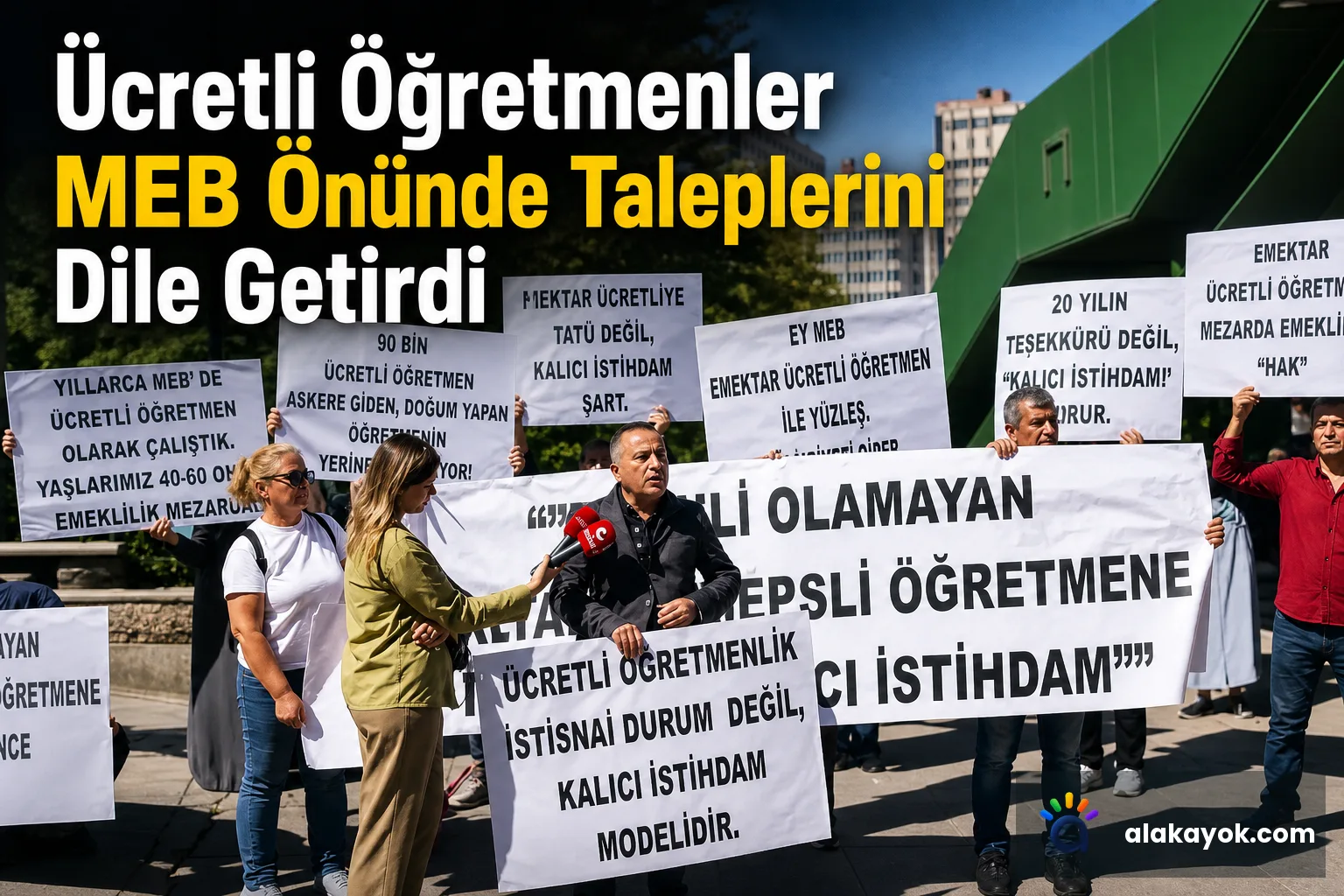 Ücretli Öğretmenler MEB Önünde Taleplerini Dile Getirdi