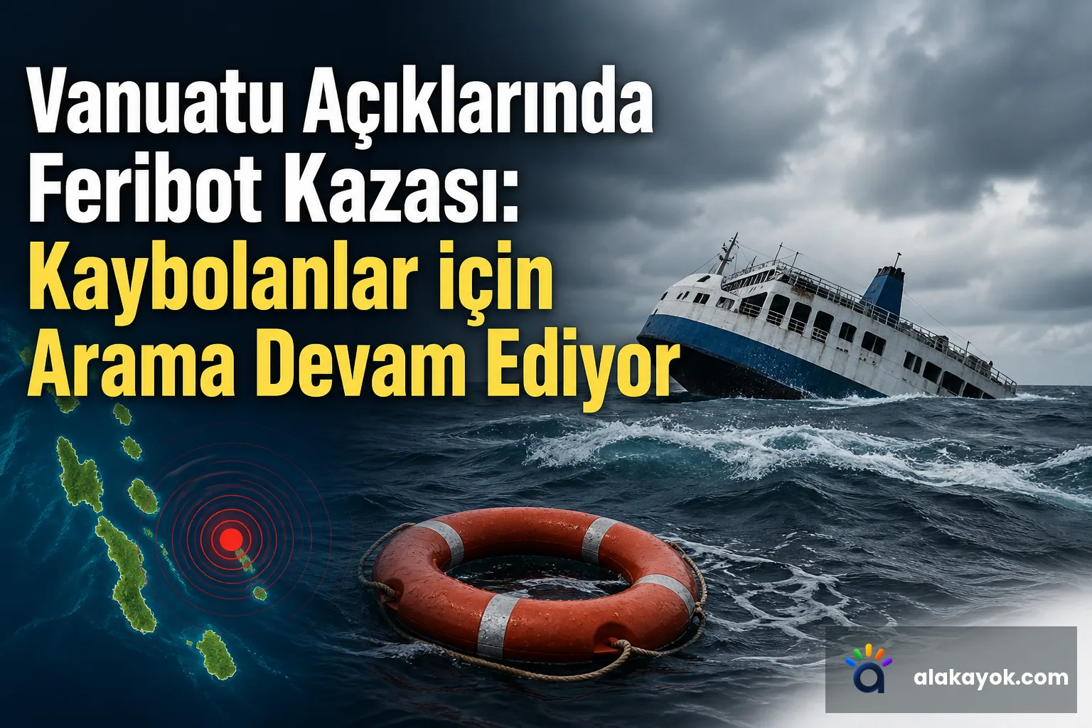 Vanuatu Açıklarında Feribot Kazası: Kaybolanlar için Arama Devam Ediyor
