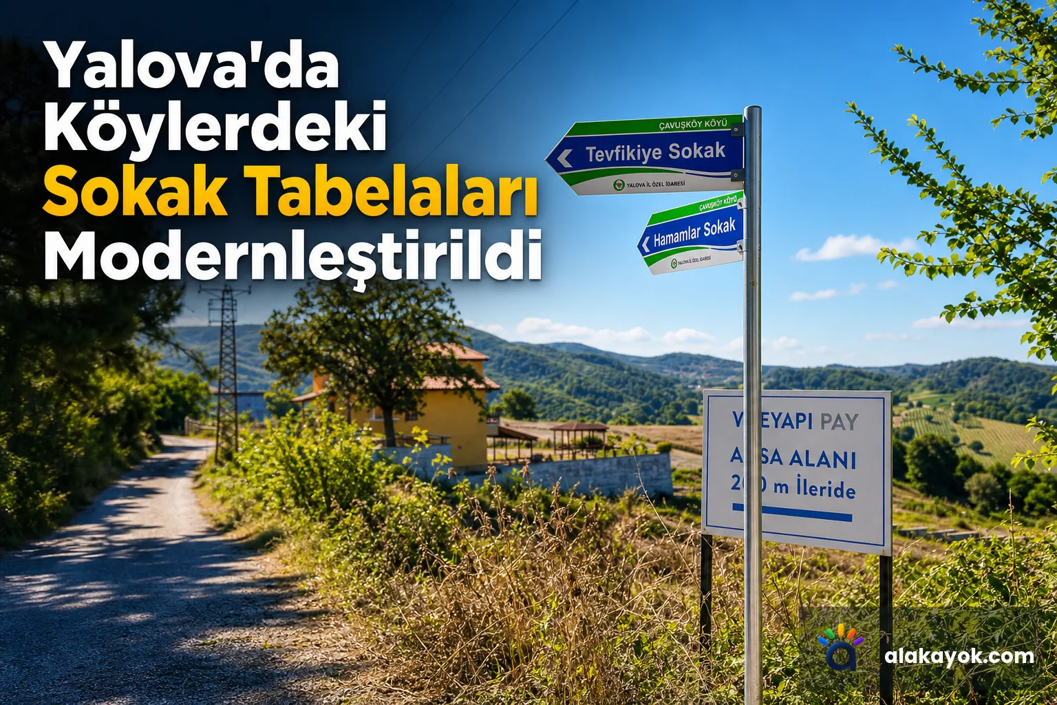 Yalova'da Köylerdeki Sokak Tabelaları Modernleştirildi
