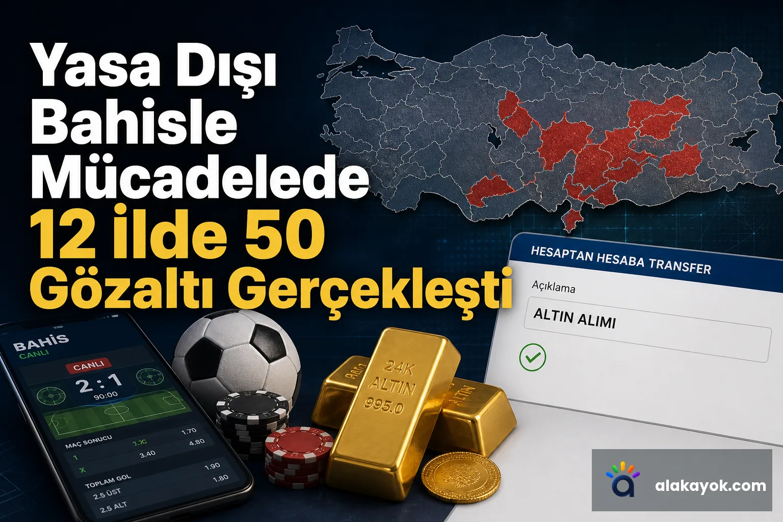 Yasa Dışı Bahisle Mücadelede 12 İlde 50 Gözaltı Gerçekleşti