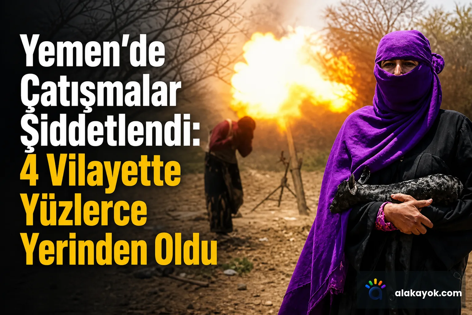 Yemen'de Çatışmalar Şiddetlendi: 4 Vilayette Yüzlerce Yerinden Oldu