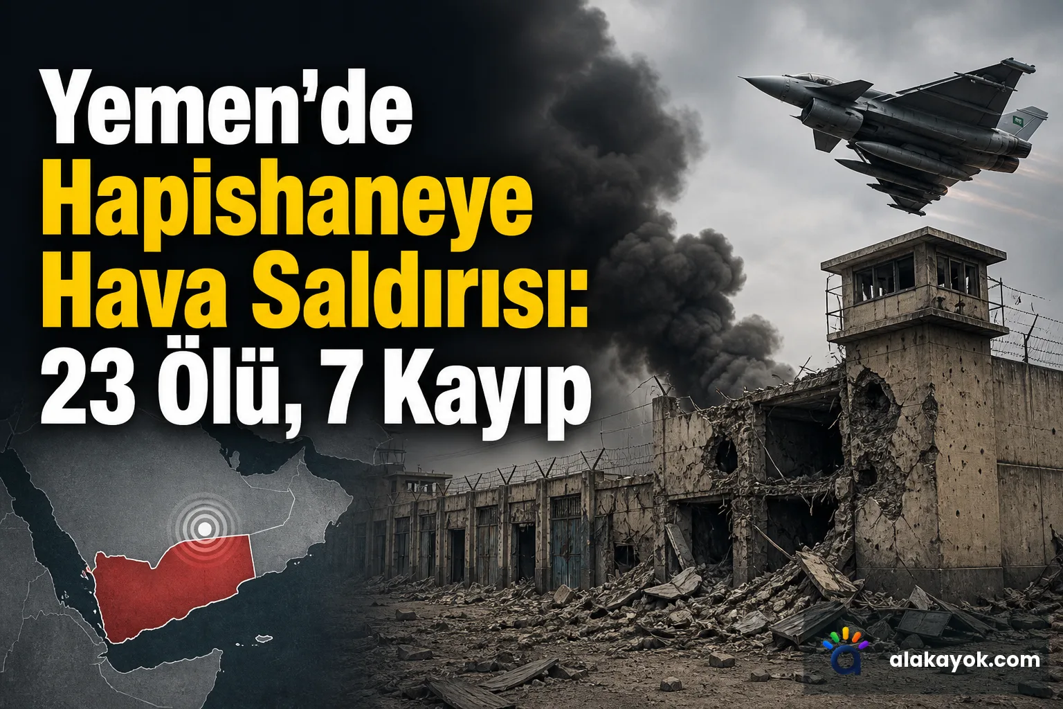 Yemen'de Hapishaneye Hava Saldırısı: 23 Ölü, 7 Kayıp