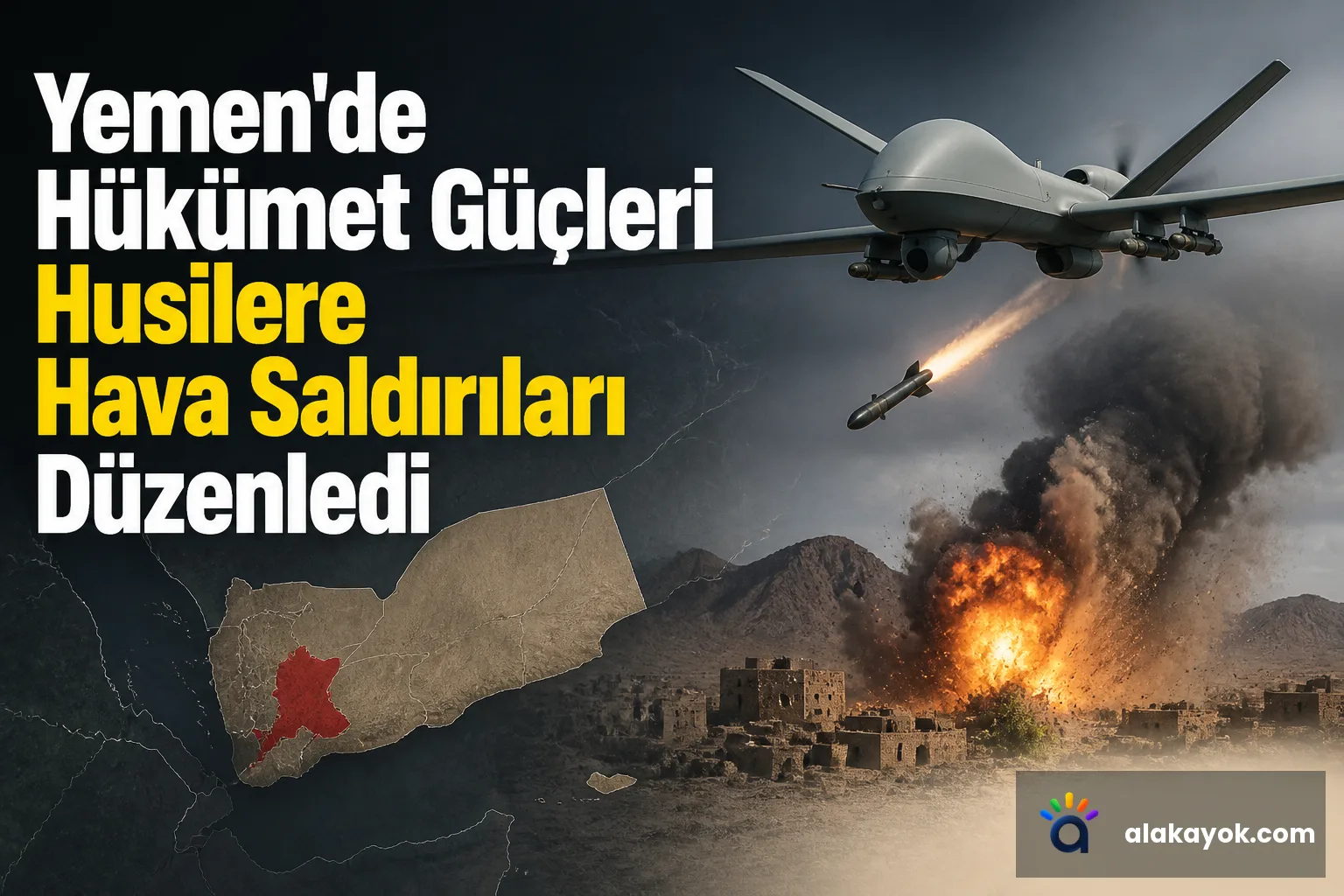 Yemen'de Hükümet Güçleri Husilere Hava Saldırıları Düzenledi