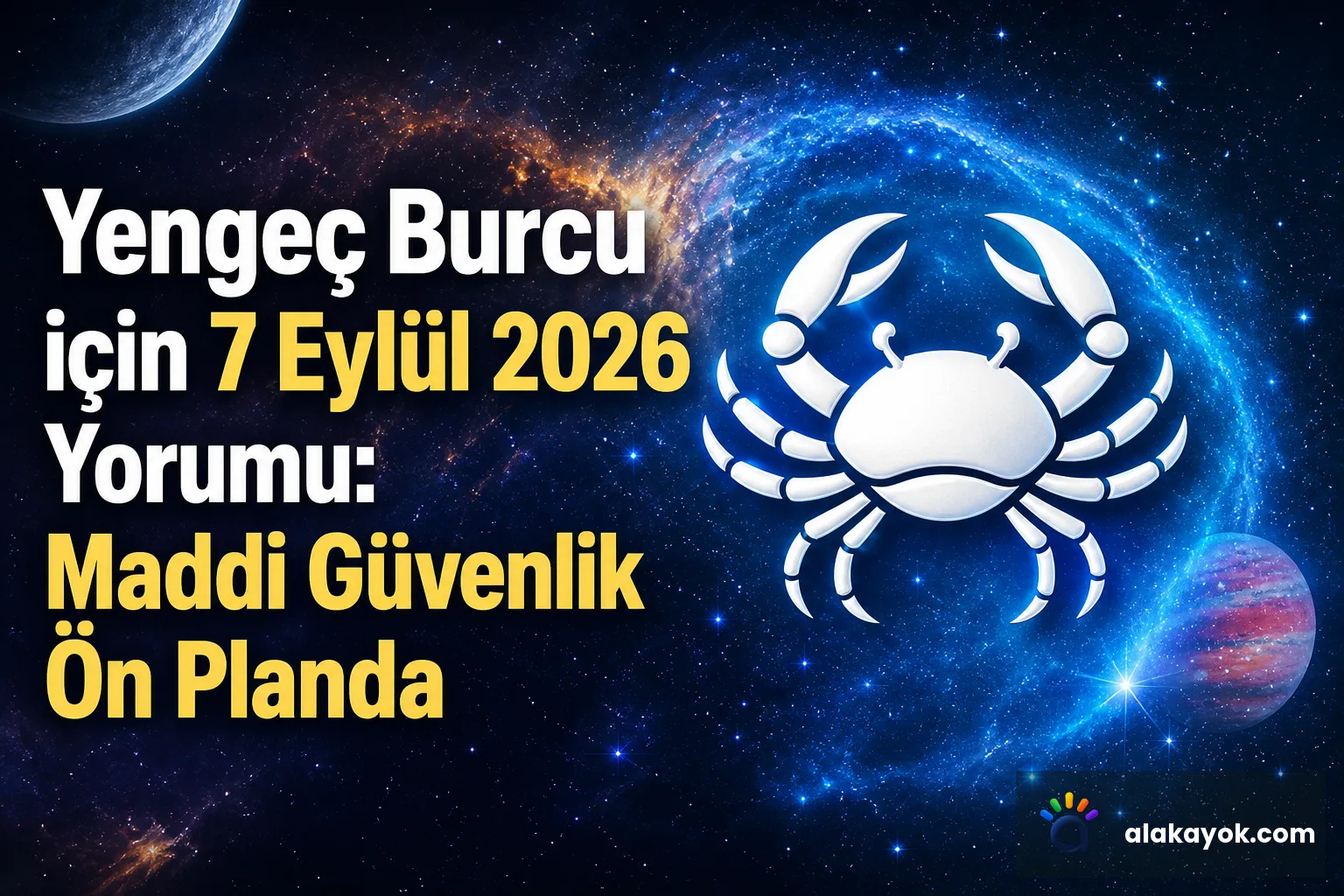 Yengeç Burcu için 7 Eylül 2026 Yorumu: Maddi Güvenlik Ön Planda