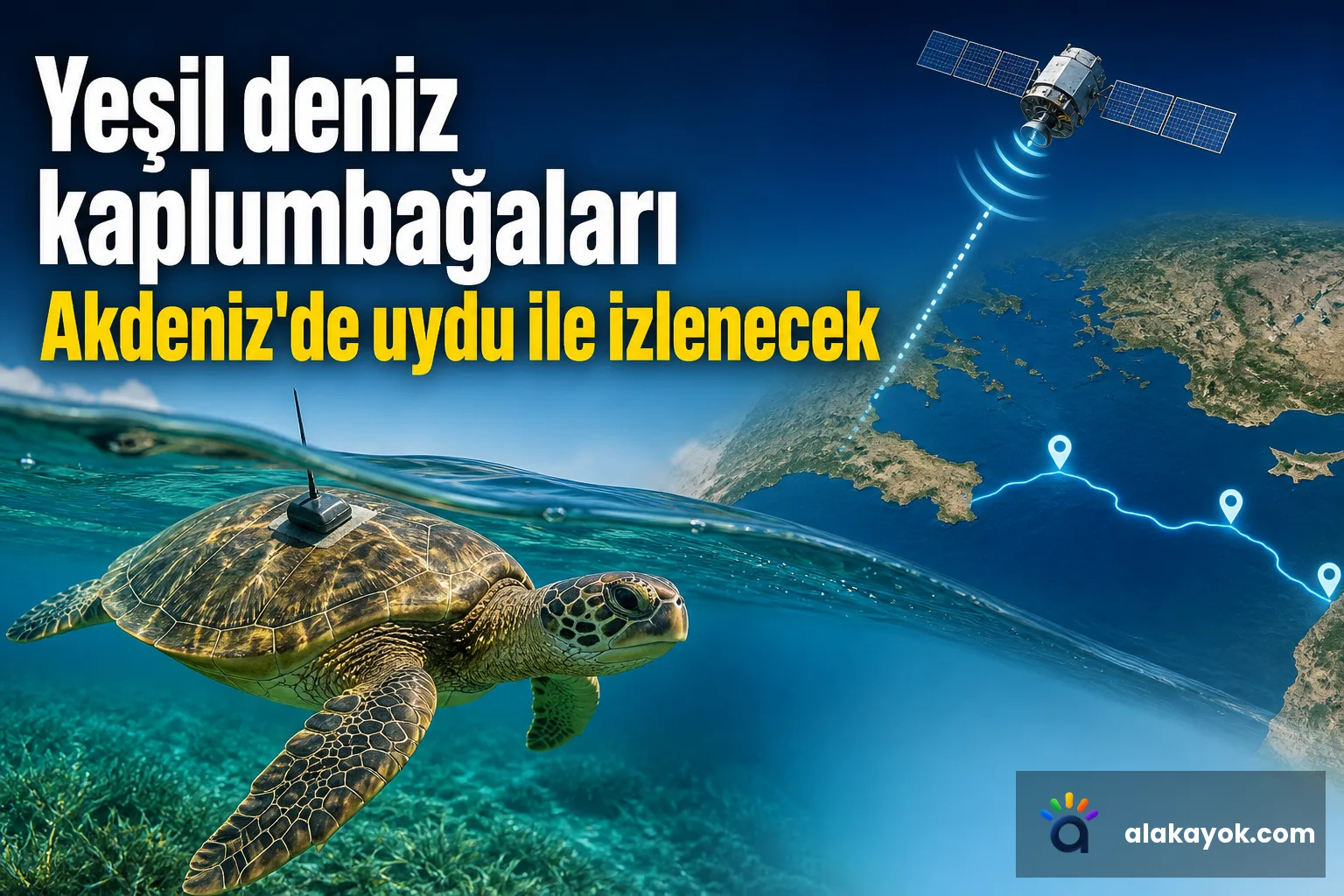 Yeşil deniz kaplumbağaları Akdeniz'de uydu ile izlenecek