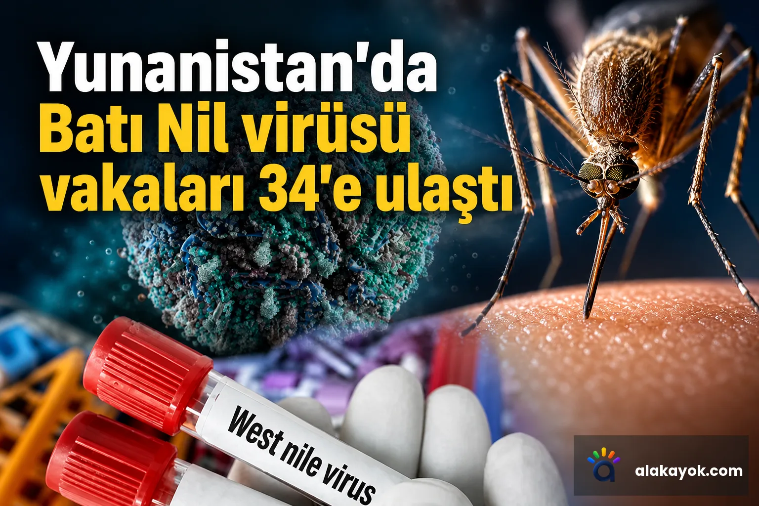 Yunanistan'da Batı Nil virüsü vakaları 34'e ulaştı