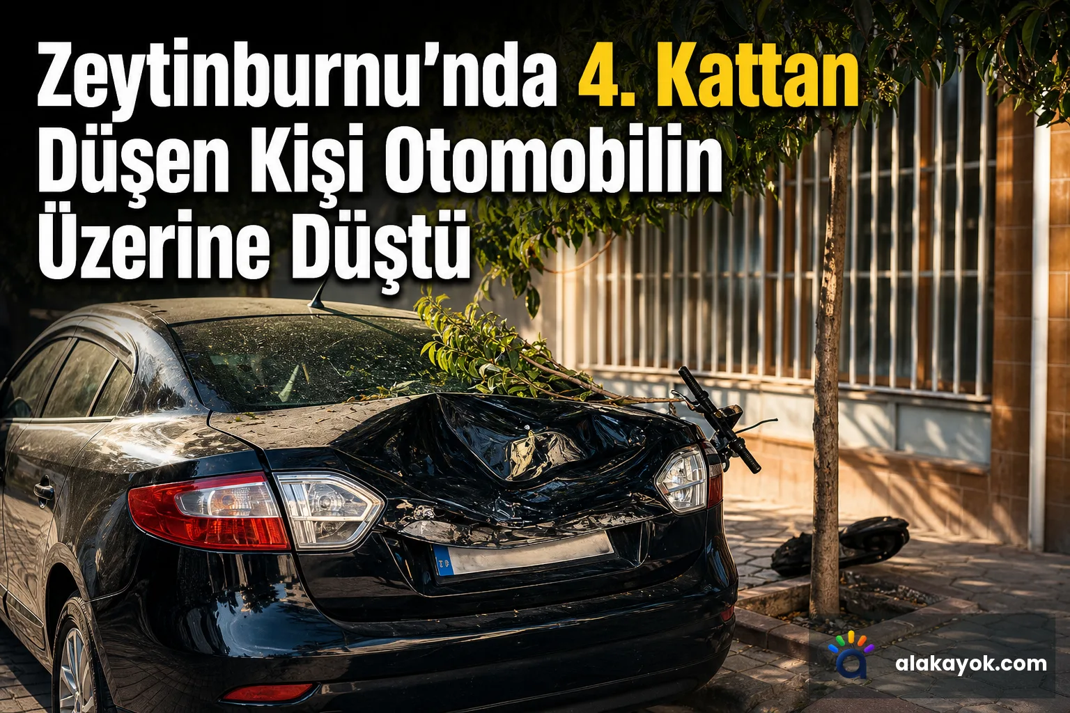 Zeytinburnu'nda 4. Kattan Düşen Kişi Otomobilin Üzerine Düştü