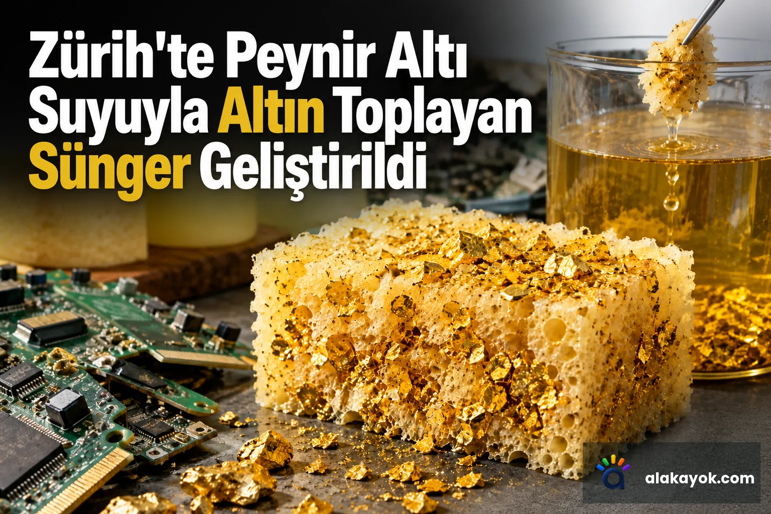 Zürih'te Peynir Altı Suyuyla Altın Toplayan Sünger Geliştirildi